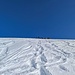 die erste Gruppe "Skitüreler"  ist in der Zwischenzeit bereits auf dem Gipfel angekommen.