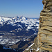 Aussicht vom Sattel 2389 nach NE über das Saanenland u.a. zu Dent de Brenleire und Dent de Folliéran, dahinter der Neuenburger und Waadtländer Jura
