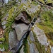 Und auf dem ersten Querweg nach links, der bald in den nächsten Felsen endet. Auch diese kletterte ich hinauf.