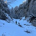 5. Die engste Stelle der Rinne auf ca. 1250 m ü. M.