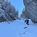 6. Guter Trittschnee für den Aufstieg, und gerade genug, um ohne Kratzer runterzukommen.