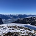 Gipfelausblick ins nun beinahe nebelfreie Gürbetal ...