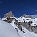 Zum Giglturm hin, rechts davon zeigt sich erstmals die Hochkünzelspitze