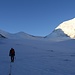Größtenteils flach verläuft die Route auf dem Brunegggletscher in Richtung Bisjoch