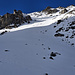 Blick durch das wunderbare SSE-Couloir hinauf zum Platthorngipfel (oben rechts)