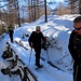 La neve è oltre il corrimano