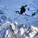 We found descending from the ridge a bit challenging, and placed a rope for extra help