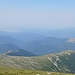 Gipfelpanorama Blickrichtung Südwest. Leider ziemlich dunstig heute.