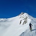 Der gut passierbare Steilhang beim Ostgratsattel