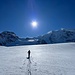 Spuren im unberührten Pulver auf dem Gletscher (Foto: K.)