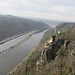 Von der Bastei die Elbe abwärts geblickt ...