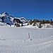 Panorama von meinem Sitzplatz im Schnee aus
