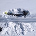 mein gebauter Sitzplatz im Schnee