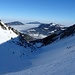Rückblick ins Kar beim Aufstieg zum Grat.