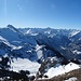 Blick nach Deutschland, in der Bildmitte der markante Hochvogel