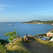 Bei Marigot - Ausblick von Fort Louis über die Baie de la Potence. Ganz hinten ist Anguilla im Dunst zu erahnen.