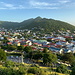 Bei Marigot - Ausblick von Fort Louis. Hinter Marigot sind die Hügel Diamant (275 m) und Mont des Accords (289 m) zu sehen.