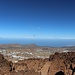 westwärts, hinten La Palma mit Wolkenkranz