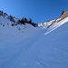 Geländefalle am Fuße der ersten Steilstufe zur Älpelehütte (würde ich persönlich ungern hineinfahren bzw laufen)