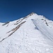am Übergang angekommen mit aussicht auf den steilen Südhang und die Querung