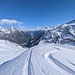in der Abfahrt zu kleinen Älplerhütte 
