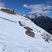 Älpele Hütte vor der Ellenbogenspitze im Hintergrund