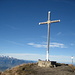 Gipfelkreuz mit Alpstein - es war wohl unser kürzester Gipfelaufenthalt überhaupt mit max. 5 Minuten ;-)