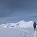 Carschinahütte en vue. Le Schafberg est au centre.