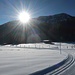 Am kürzesten Tag des Jahres verschwindet die Sonne auf der Suttenloipe gegen Eins.