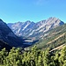 Rückblick ins Karwendeltal, kurz vor der Hochalm