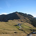 Altenhofalpe 1600 m vom Fluhjöchle 1620 m aus gesehen