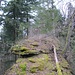 Auf dem letzten Felsen des Höhenrückens. Aussicht und Gipfel-Erlebnis gibt es hier nicht. Dafür schreckte ich einen jungen Fuchs auf, der hier ruhte, und schleunigst in eine Felsspalte flüchtete.