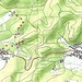 Karte mit der eingezeichneten Route (Kartengrundlage: opentopomap.org).