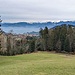 Tiefblick hinunter nach Oberegg und bis zum Rheintal