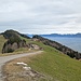 Rückblick über Fegg hinweg ins Rheintal hinunter