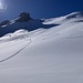Rückblick nach der etwas wackeligen Abfahrt aufgrund der  einer verlorenen  Schnalle am Skischuh.