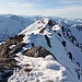 Rückblick vom Hauptgipfel zum Westgipfel 