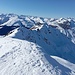 Das letzte Stück am Grat erfordert meiner Einschätzung nach zu viel Zeit, weshalb ich bald ins Skigebiet abfahren werde.