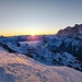 Sonnenaufgang kurz unter dem Mutteristock
