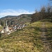 Beginn des Aufstiegs zum Kreuzkopf, mit Blick auf die Ortsmitte von Bad Griesbach.