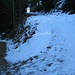 Jetzt treffe ich auf erste Restschneefelder. Es wird gleich noch winterlicher werden.