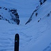 das Couloir von oben...