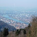Blick vom Königstuhl auf Heidelberg.