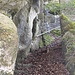 L'escalier du chemin de fuite.