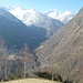 Vista sulla prima parte delle lunga Val Bodengo; in alto a destra il Pizzo Cavregasco, la montagna più alta di queste zone.