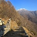 Primo punto panoramico lungo la mulattiera, siamo a Donadivo