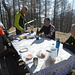Pranzo all'area picnic sotto Alpe Cermine, zona parcheggio