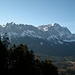 Im Aufstieg mit Ausblick zum Waxensteinkamm und zur Zugspitze
