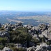 Blick nach Norden, rechts im Dunst die Küste