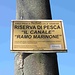 Cartello sul Canale Marinone.